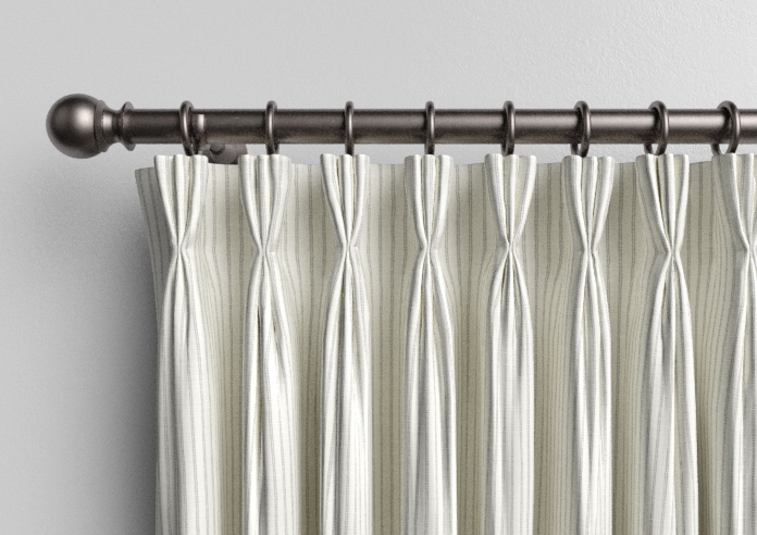 Laura Ashley Candy Stripe, Steel - Made to Measure Curtains - Image 11